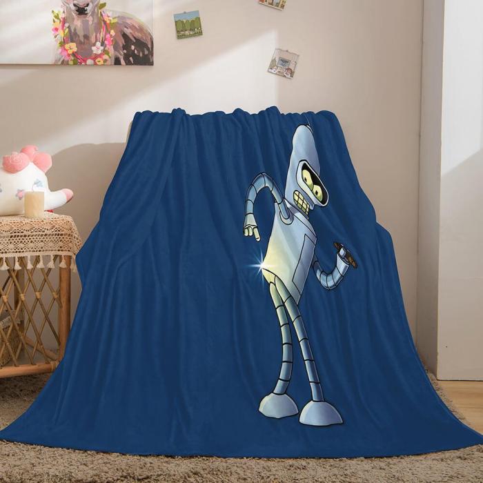 Futurama Cosplay Flannel Blanket Throw Comforter Bedding Sets