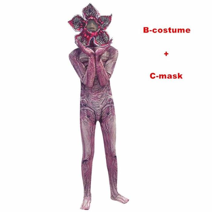 Skin Demogorgon Halloween Costume For Kids Stranger Things Funny Character Fornite Scary Fortress Cosplay Carnival Costume Party