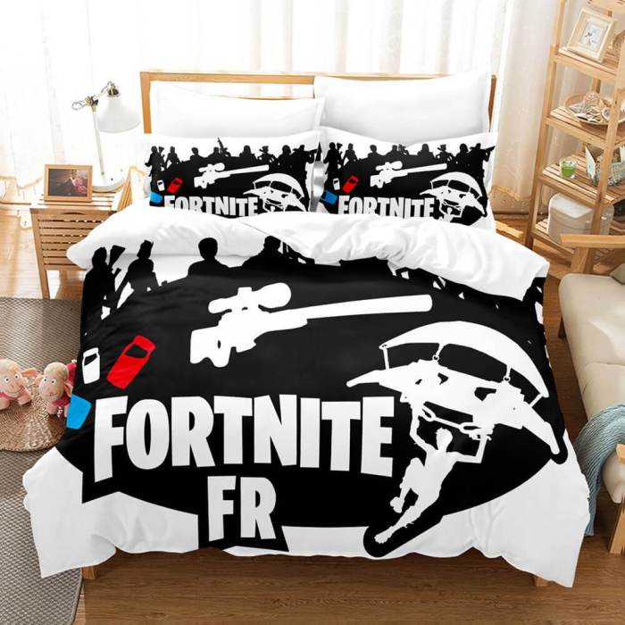 Fortnite And Dj Marshmello Cosplay Bedding Set Duvet Covers Bed Sheets