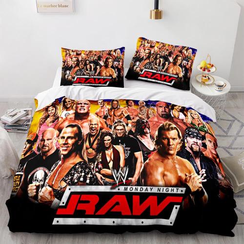 Wwe Raw Cosplay Bedding Sets Soft Duvet Covers Comforter Bed Sheets