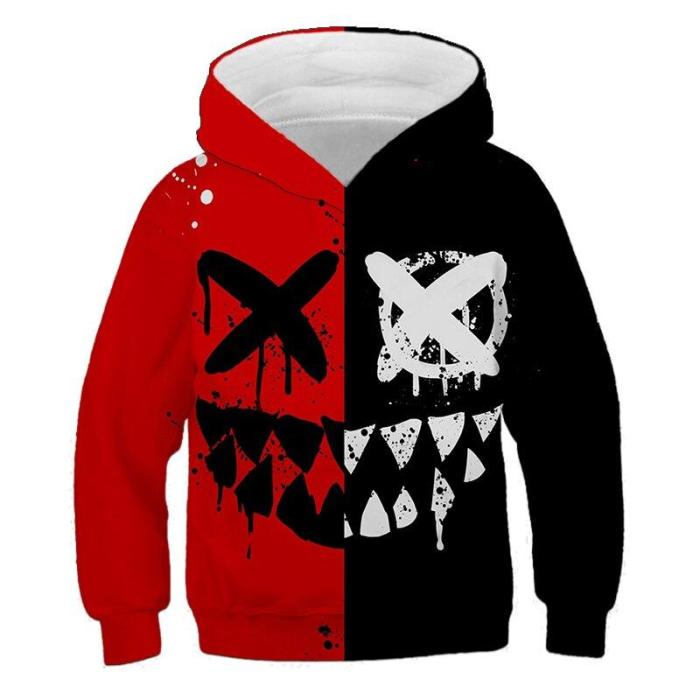 Kids Xo Graffiti 3D Hoodies&Sweatshirts Funny Long Sleeve Hoodie Children‘S Clothing Boys/Girl Sweater Cool Tops 4-14T