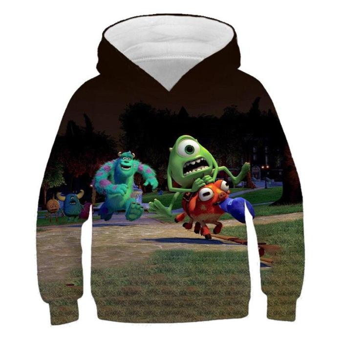 Kids Clothes Cartoon Strange Monster 3D Print Hoodies Children'S Clothing Fashion Hoodie Boys Girls Autumn Sweatshirt With Hood