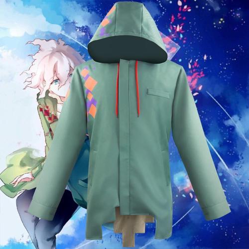 Anime Danganronpa Nagito Komaeda Cosplay Costumes Hooded Coat Army Green Color Hooded Jacket Coat