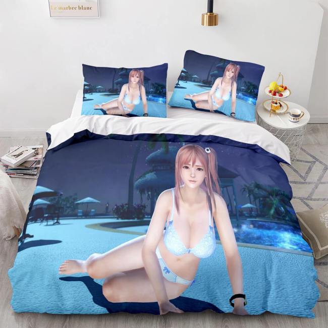 Doaxvv Honoka Cosplay Bedding Set Duvet Cover Comforter Bed Sheets