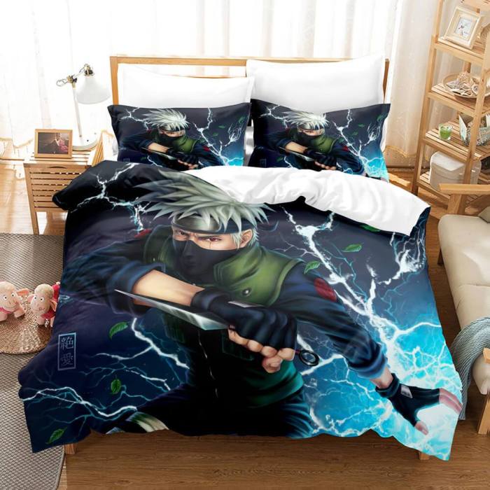 Naruto Cosplay Full Bedding Set Duvet Cover Comforter Bed Sheets