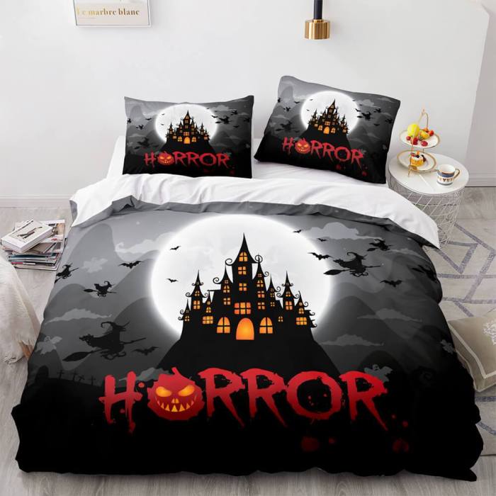 Horror Halloween Decor Bedding Sets Duvet Covers Comforter Bed Sheets