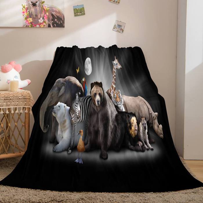 Cute Animals Soft Flannel Fleece Throw Cosplay Blanket Comforter Sets