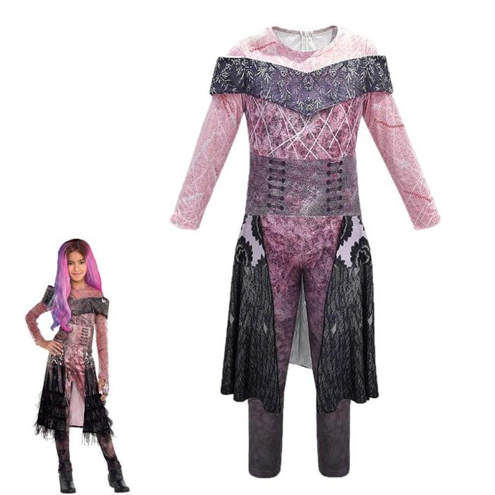 Audrey Costumes Girls Halloween Costumes For Kids Fancy Party Women Costume Queen Of Mean Descendants 3 Mal Cosplay Fantasia