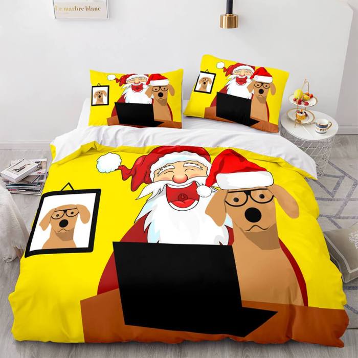 Merry Christmas Bedding Sets Full Duvet Covers Comforter Bed Sheets