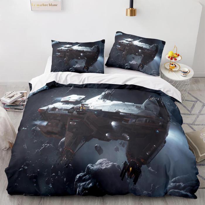 Star Citizen Bedding Sets 3 Piece Duvet Covers Comforter Bed Sheets