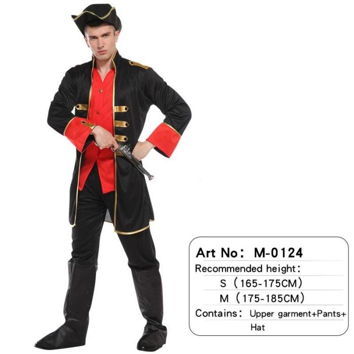 Halloween Costumes Adult Man Pirate Attached Hat Cosplay Christmas Carnival Party For Adult Women Man Dress Up