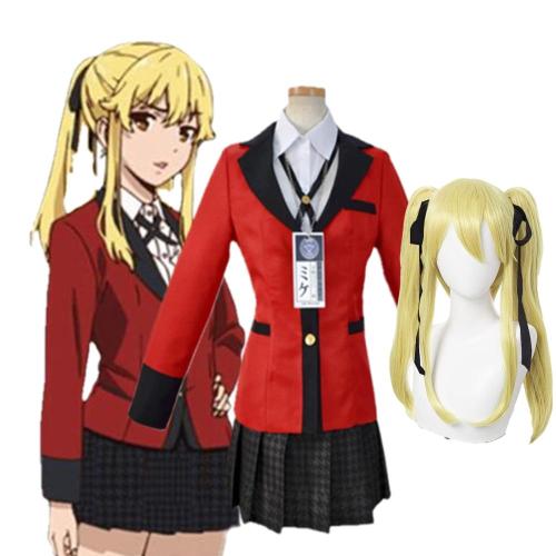 Anime Vetement Manga Meari Saotome Compulsive Gambler School Uniforms Set Cosplay Costumes