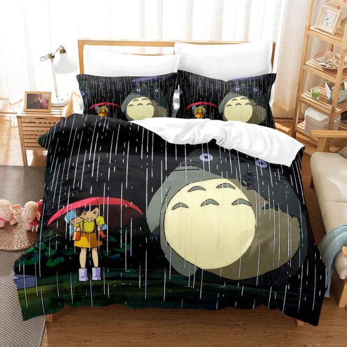 My Neighbour Totoro Cosplay Bedding Set Duvet Cover Comforter Bed Sheets