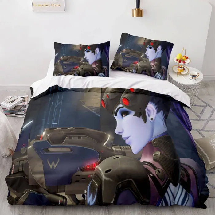 Blackwatch Mercy Overwatch Cosplay Bedding Set Duvet Covers Bed Sheets