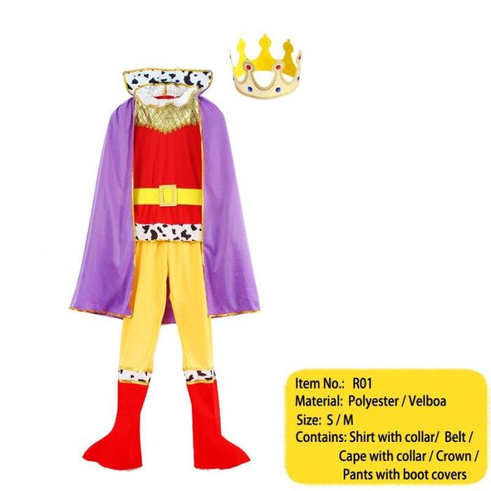 King Costume Kids Medieval Knight Costume Fancy Dress Halloween Party Outfit