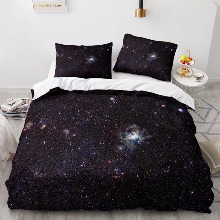 Universe Sky Outer Space 3 Piece Bedding Set Duvet Covers Bed Sheets