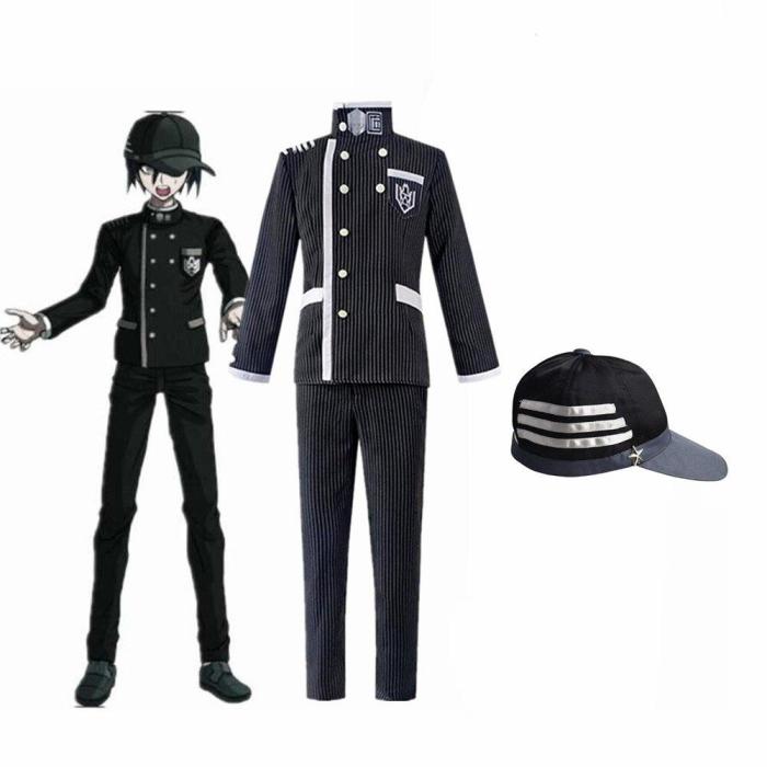 Anime Danganronpa Saihara Shuichi Detective Uniform Hat Set Cosplay Costume
