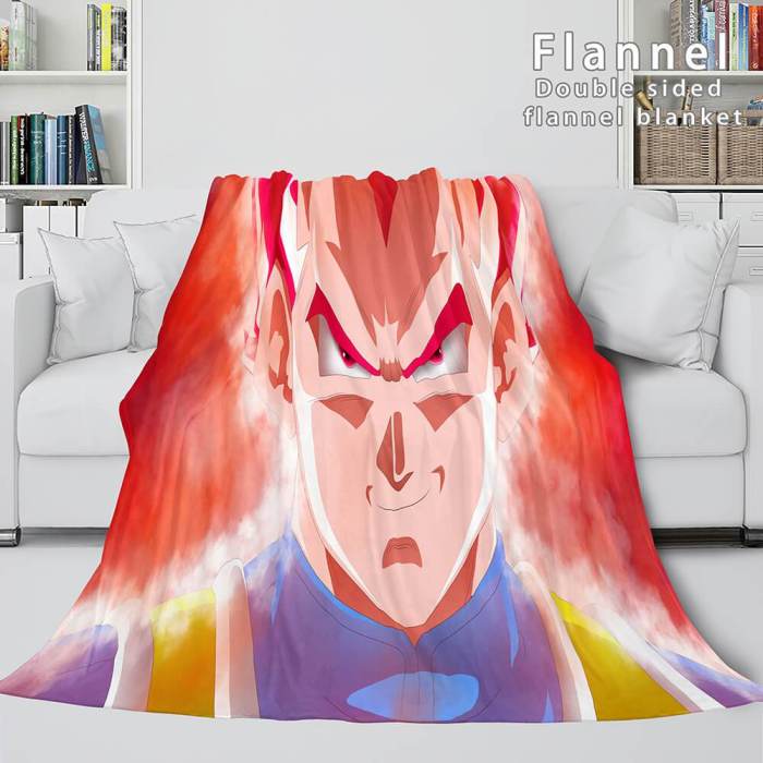 Dragon Ball Cosplay Flannel Blanket Throw Comforter Bedding Sets