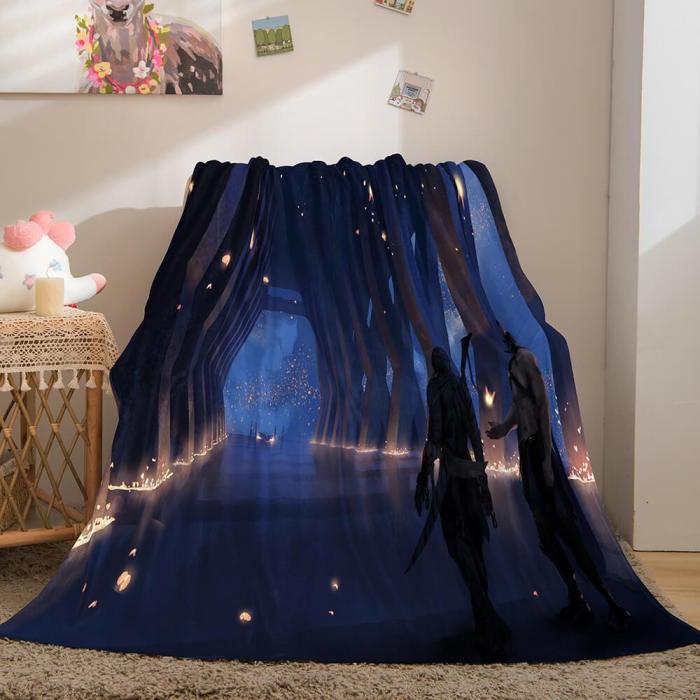 Game Ghost Blade Cosplay Flannel Fleece Blanket Comforter Bedding Sets