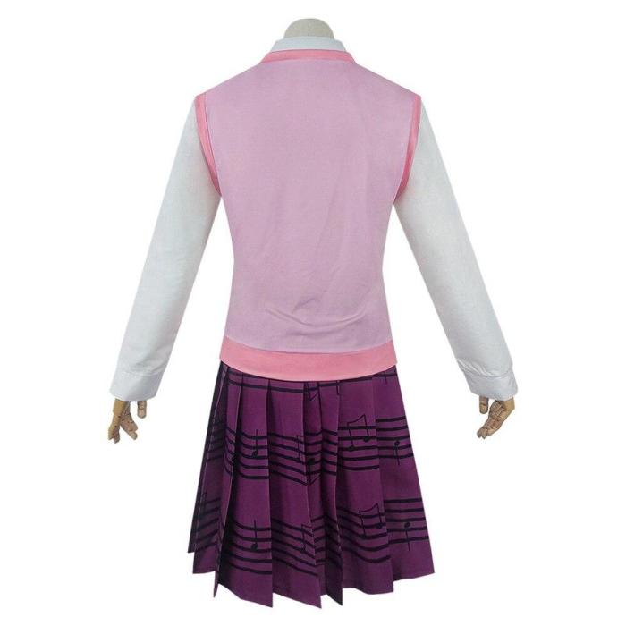 Danganronpa V3 Cosprey Akamatsu Kaede Costume Women'S Uniform Anime Shirt / Vest / Skirt / Socks/Wigs Jk School Uniform