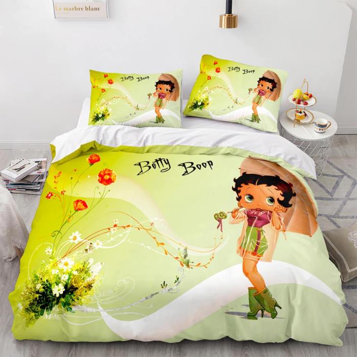 Betty Boop Cosplay Bedding Sets Duvet Covers Comforter Bed Sheets