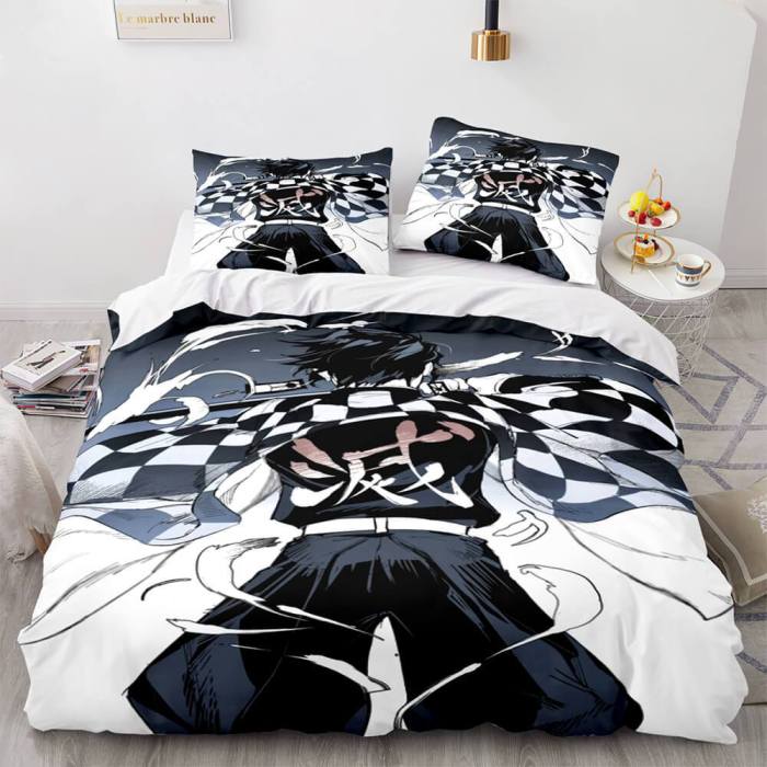 Demon Slayer Cosplay Bedding Set Duvet Covers Comforter Bed Sheets