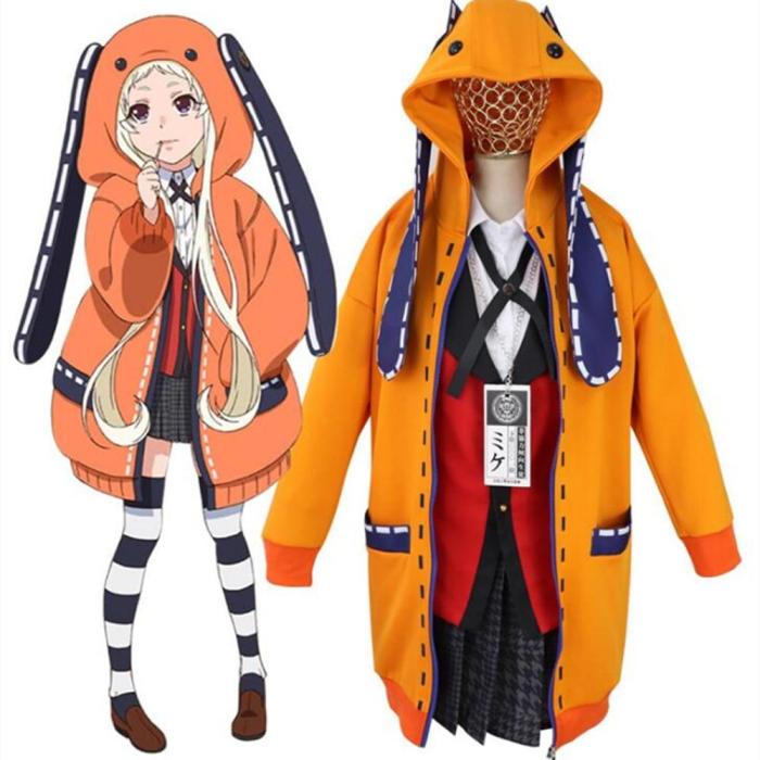 Anime Vetement Manga Yomoduki Runa Cosplay Costume  School Uniform Jabami Yumeko Gambler Girls Clothes Women Zentai Suit