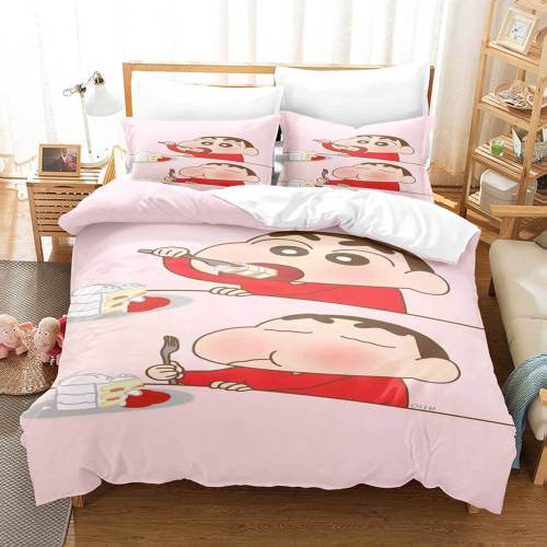 Crayon Shin-Chan Cosplay Bedding Set Duvet Cover Comforter Bed Sheets