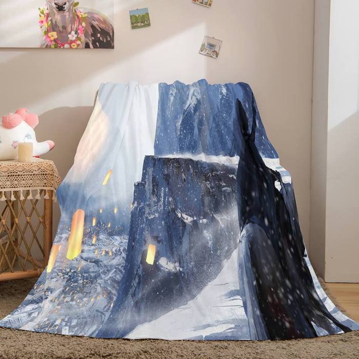 Game Ghost Blade Cosplay Flannel Fleece Blanket Comforter Bedding Sets