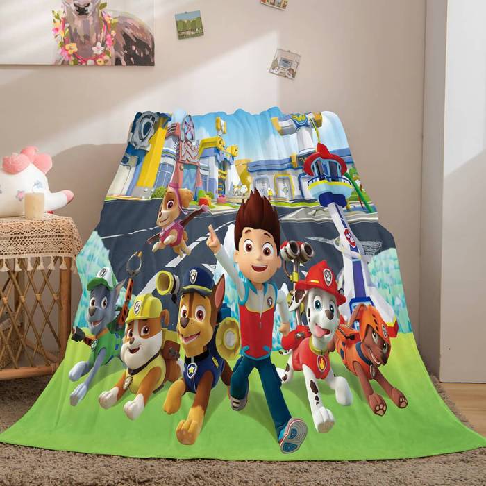 Paw Patrol Flannel Fleece Throw Cosplay Blanket Halloween Comforter Sets