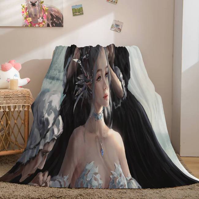 Ghost Blade Cosplay Flannel Fleece Blanket Comforter Bedding Sets