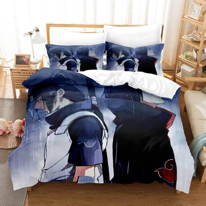 Naruto Cosplay Full Bedding Set Duvet Cover Comforter Bed Sheets