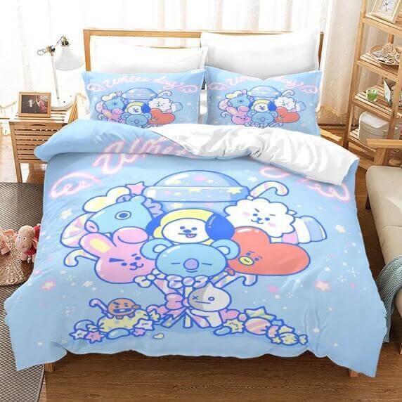 Bt21 Bedding Set Duvet Cover Comforter Bed Sheets