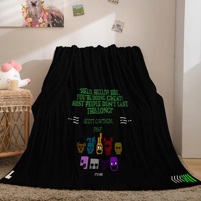Game Five Nights At Freddy'S Cosplay Blanket Flannel Caroset Throw