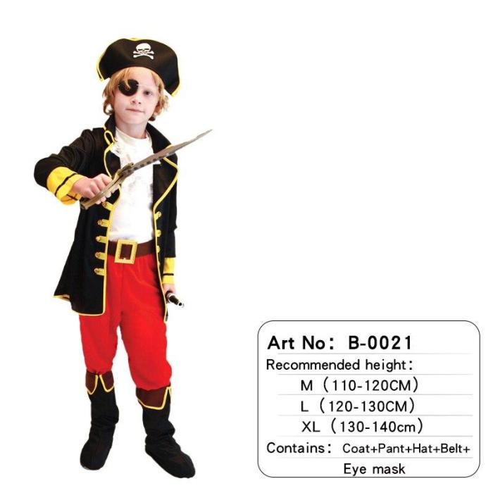 Kids Boys Pirate Cosplay Halloween Costumes For Children Birthday Party Jake Pirate Costumes Dress Size M-Xxl
