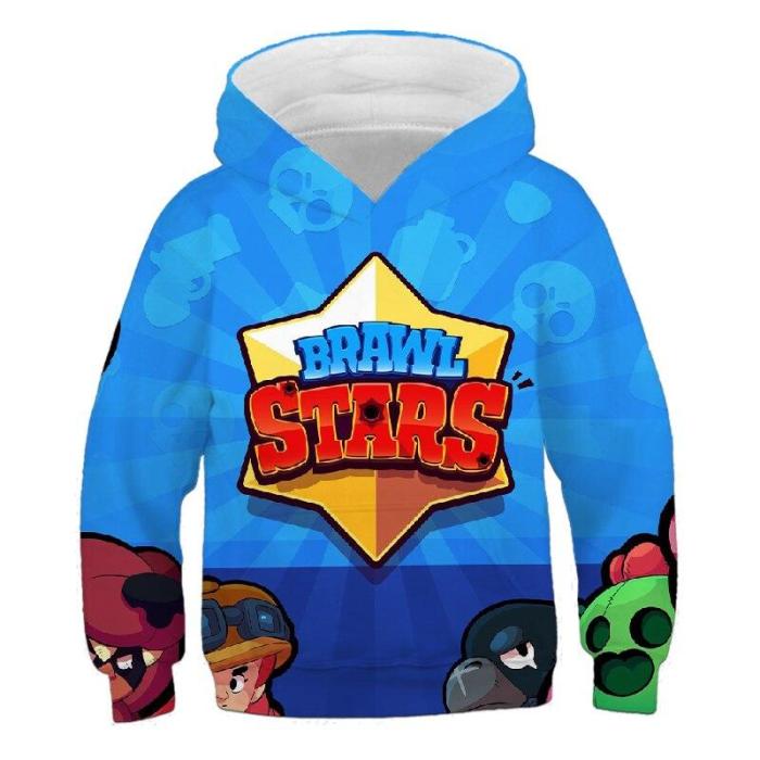 Boys Bravl Stars 3D Print Hoodies Kid Clothes Girls Game Cartoon Fashion Children Clothing Long Sleeve Sweatshirts Baby Tops