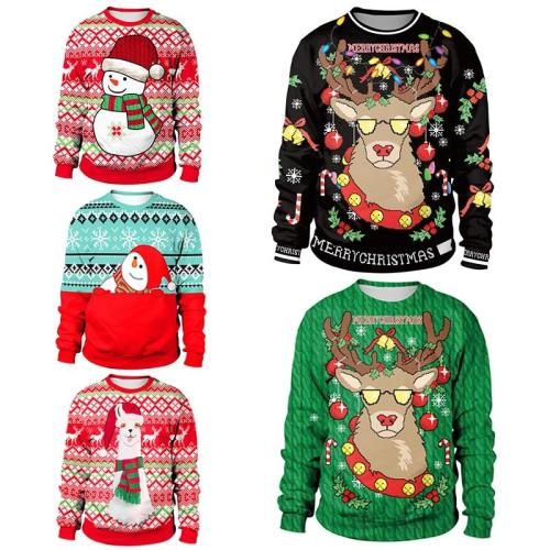 Ugly Christmas Sweater Santa Elf Funny Pullover Womens Mens Jerseys And Sweaters Tops Autumn Winter Clothing