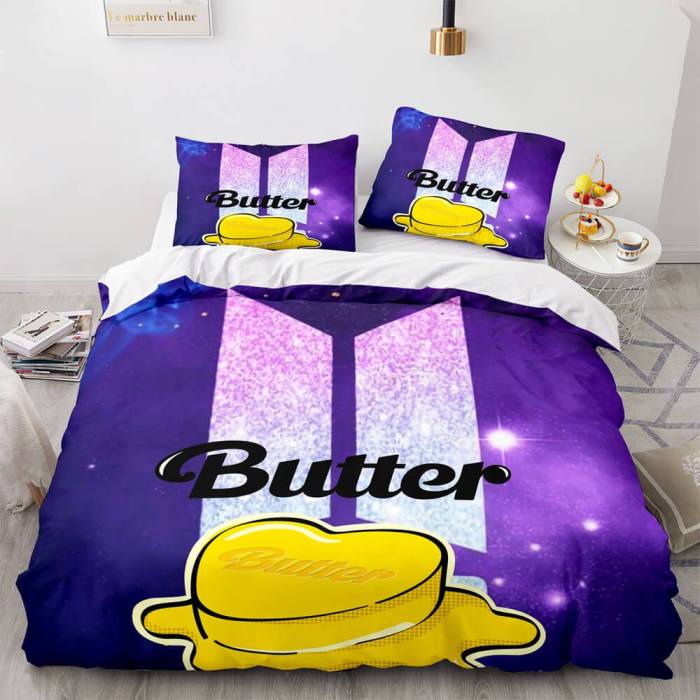 Bts Butter Cosplay Bedding Sets Soft Duvet Covers Comforter Bed Sheets
