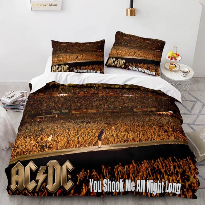 Ac Dc Cosplay 3 Piece Bedding Set Duvet Covers Comforter Bed Sheets