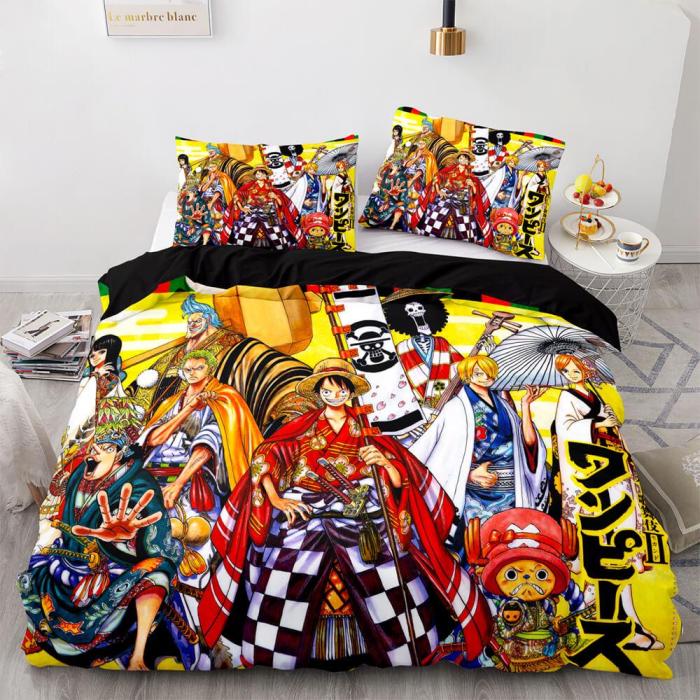 One Piece Cosplay Bedding Sets Full Duvet Covers Comforter Bed Sheets