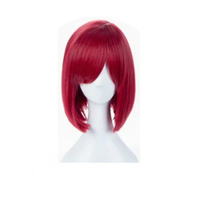 Danganronpa Magician Yumeno Himiko Cosplay Costume School Girl Uniform Halloween Party Skirt Set Suit Red Wig Magic Hat