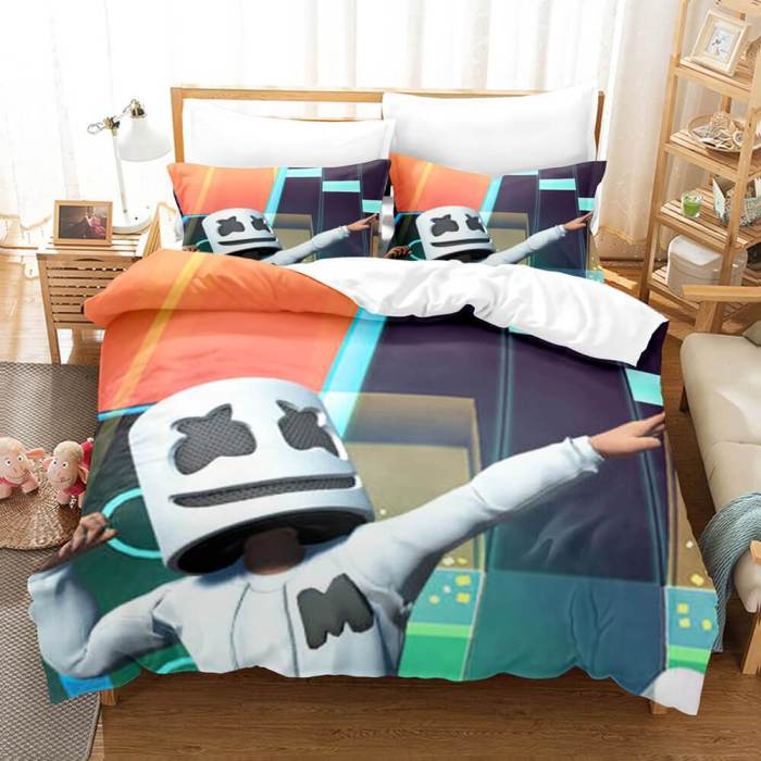 Dj Marshmello Cosplay Bedding Sets Duvet Covers Comforter Bed Sheets