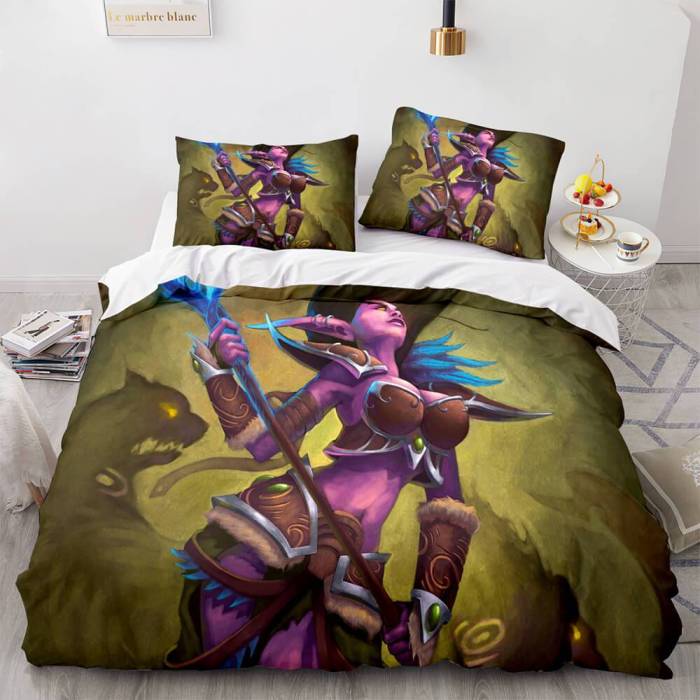 World Of Warcraft Cosplay Bedding Sets Full Duvet Covers Bed Sheets