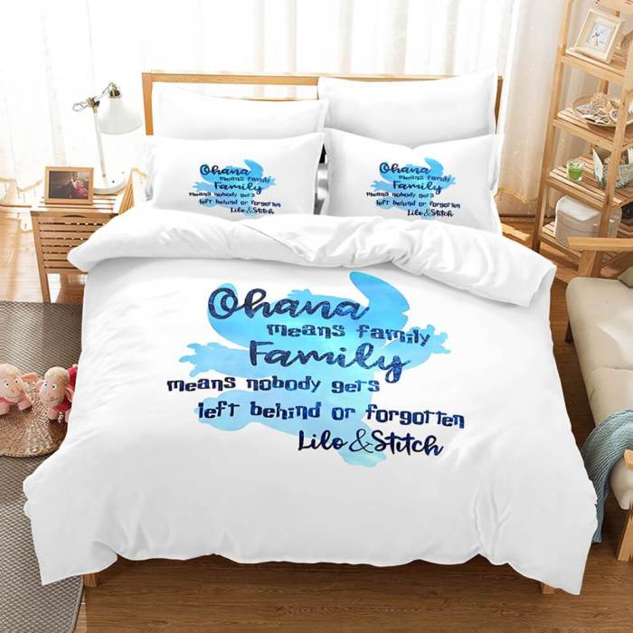 Stitch Cosplay Bedding Set Duvet Cover Comforter Bed Sheets