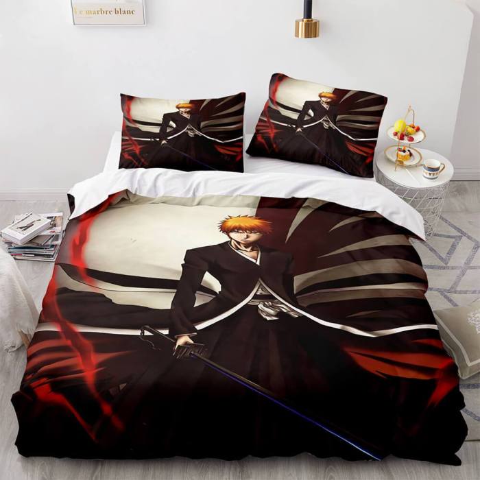 Anime Bleach Cosplay Bedding Sets Quilt Duvet Covers Comfy Bed Sheets
