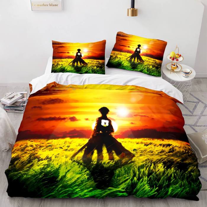 Attack On Titan Cosplay Bedding Sets Comforter Duvet Covers Sheets