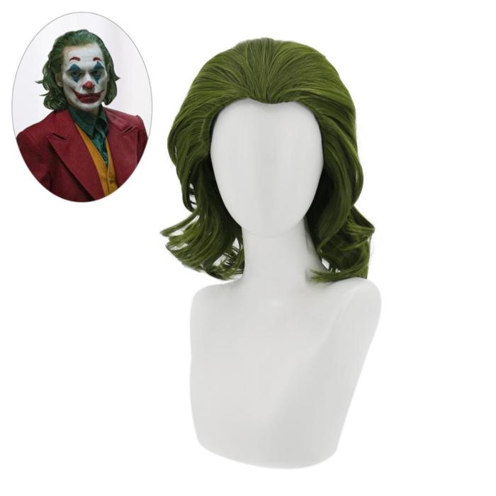 Joker Origin Movie Horror Horror Clown Halloween Party Costume Clown Wig Cosplay Green Synthetic Hair