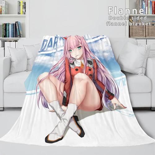 Darling In The Franxx Cosplay Flannel Blanket Throw Comforter Sets