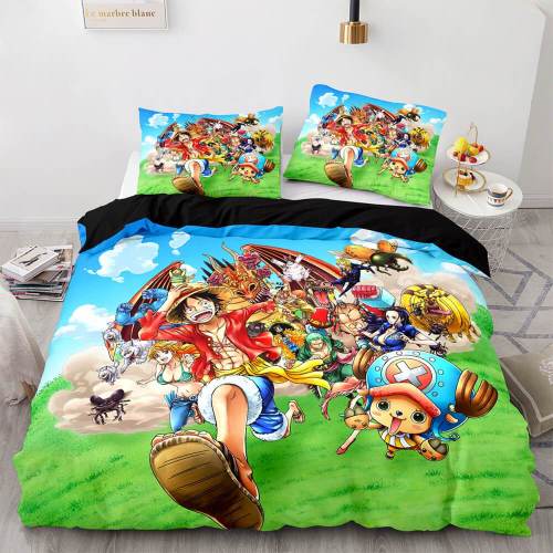 One Piece Cosplay Bedding Sets Soft Duvet Covers Comforter Bed Sheets