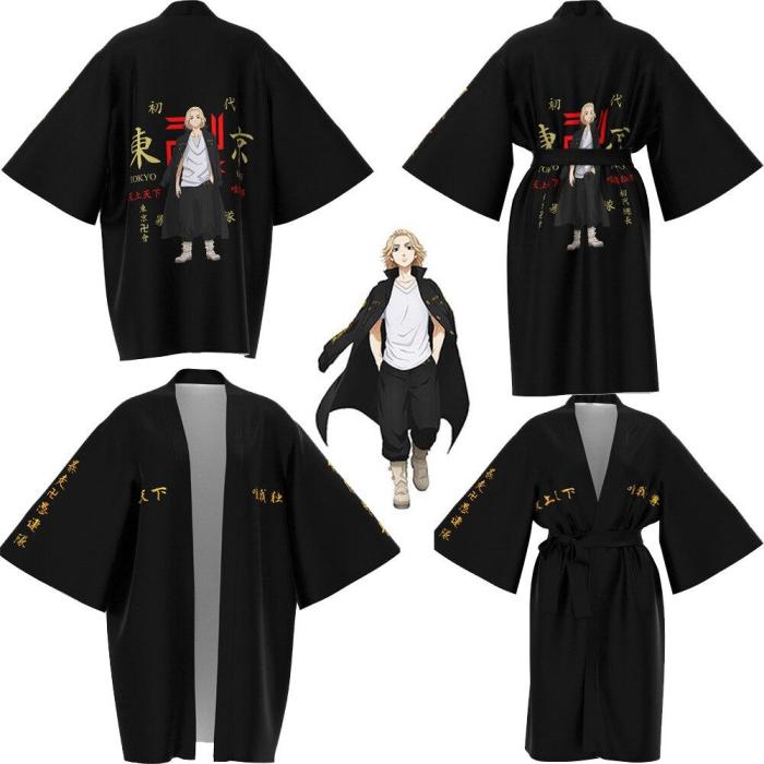 Anime Tokyo Revengers Cosplay Pajamas Cloak For Summer Haori Kimono Tee Adults Kids Long-Sleeve Costumes